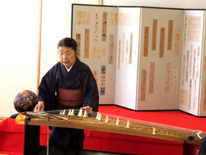 琴を弾く横川恵子